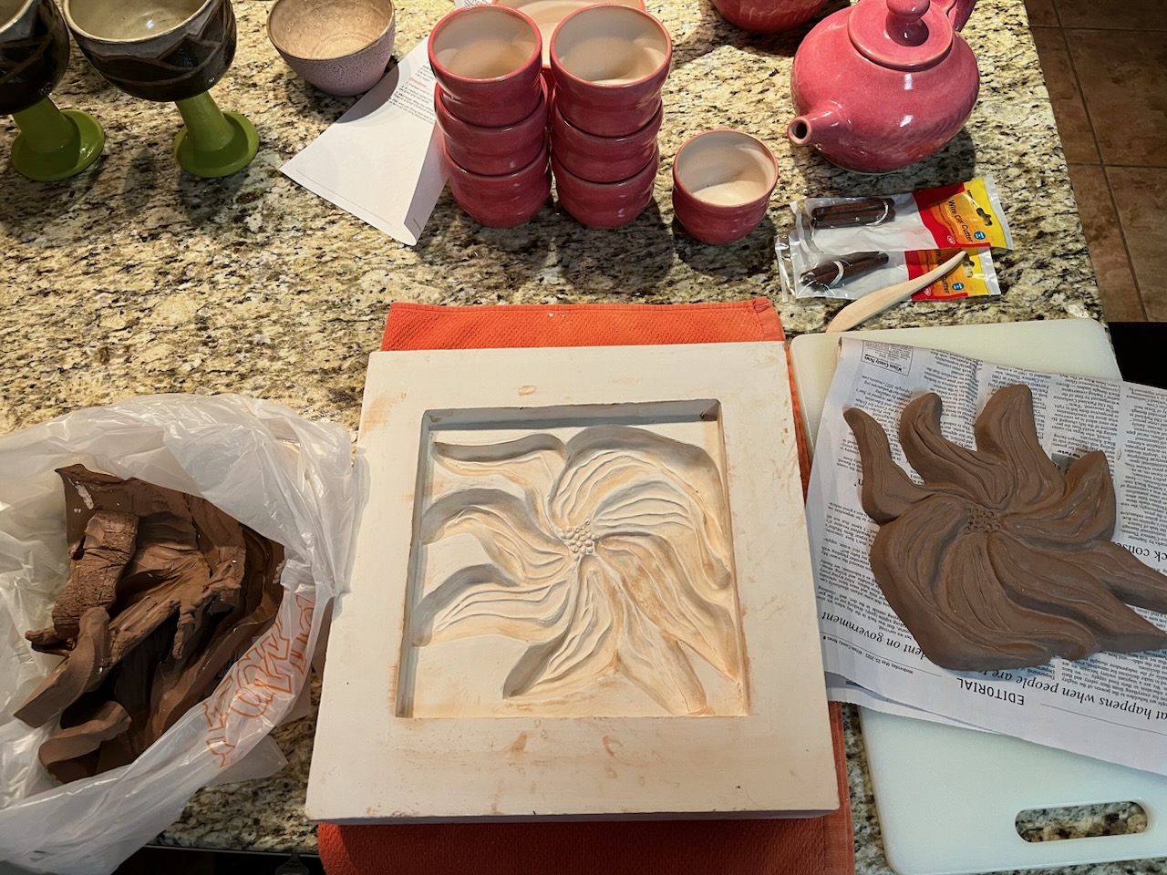 Tile Making course at Southwest School of Art/UTSA Marc Rosenthal Studio