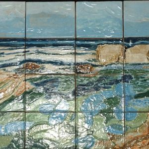 Cross Currents, handmade ceramic tiles, 23.5" x 16" x 1.25", $300