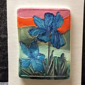 Wild Iris, 5" x 7", mounted on board, $60